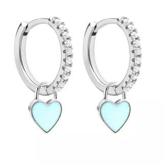 עגילי Turquoise heart